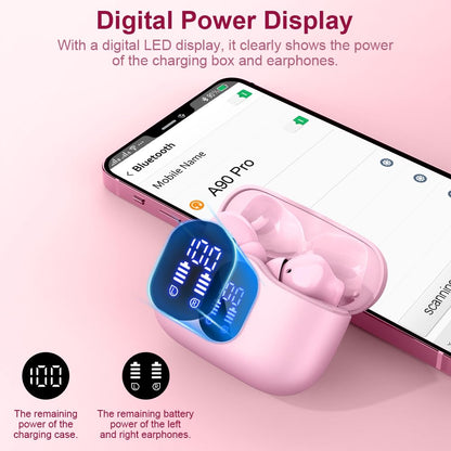 Btootos A90 Pro Bluetooth Kopfhörer In-Ear mit ENC und LED-Anzeige