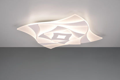 Trio Leuchten Akita 647110131 LED Deckenleuchte Dimmbar Weiss matt