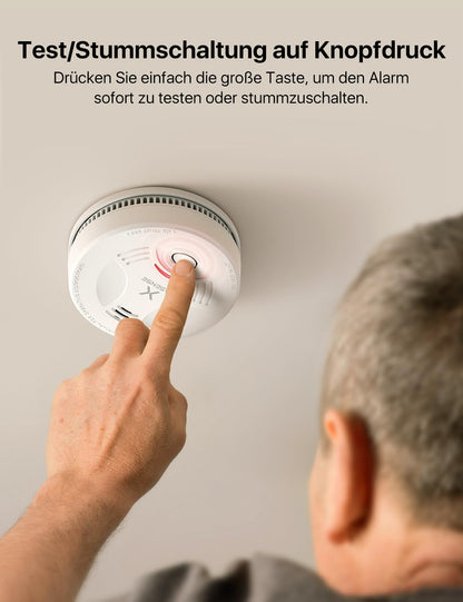 X-Sense SD11 Rauchmelder mit 10-Jahres-Batterie, TÜV geprüft, 10er Set