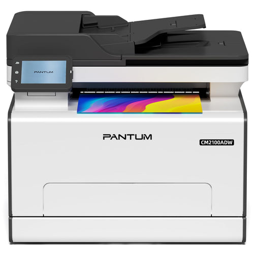 PANTUM CM2100ADW Farblaserdrucker Multifunktionsgerät - Upgrade-Version. Schwarzes, rechteckiges Gerät für Farbdruck, Scan und Kopie.
