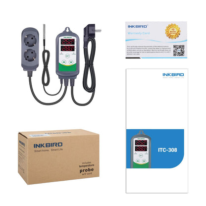 Inkbird ITC-308 Digitaler Temperaturregler mit Fühler, 230V