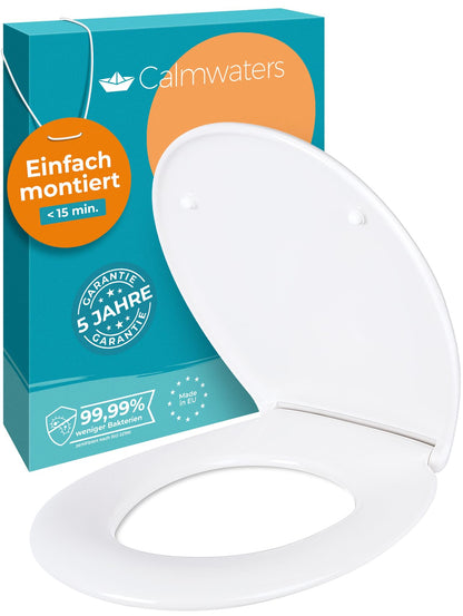 Calmwaters WC-Sitz mit Absenkautomatik, Duroplast, oval, weiss