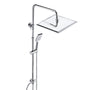 JOHO Duschsystem Regendusche Set ohne Armatur – Chrom 30x30cm eckig. Chromfarbenes Duschsystem mit quadratischem Duschkopf für großflächiges Duschen.