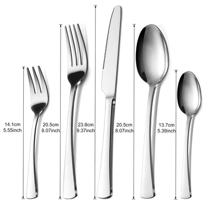 Bestdin Besteck Set 60-teilig, Edelstahl Essbesteck für 12 Personen