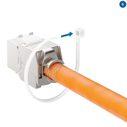 deleyCON CAT 7 Keystone Jack – 24er Set RJ45 STP LSA