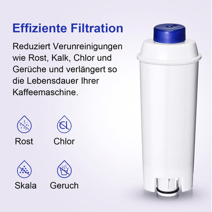 Filswa Wasserfilter für DeLonghi Kaffeevollautomaten, 12 Stück