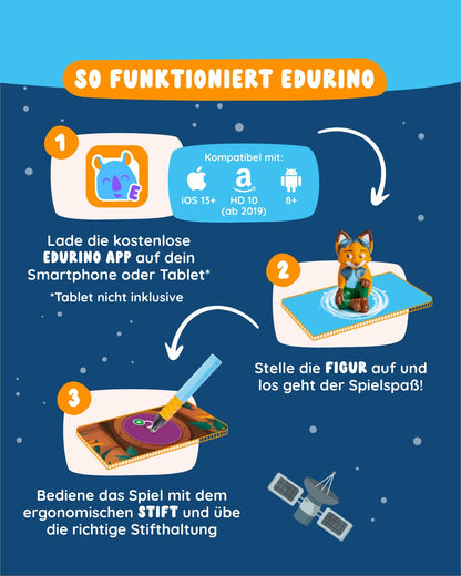 Edurino 3-in-1 Starterset Digitales Lernspiel inkl. Stift