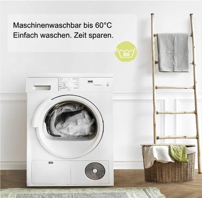 FAM Home Matratzenschoner 180 x 200 cm, waschbare Mikrofaser, weiss