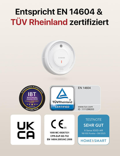 X-Sense Smart Rauchmelder WLAN XS0D-MR121 mit Basisstation SBS50