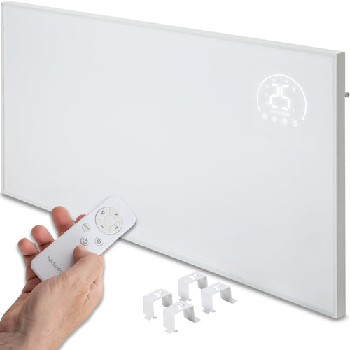 Heidenfeld HF-HP140 Mobile Infrarotheizung - 800 Watt, rechteckig, schwarz. Wärmt Innenräume gezielt mit Infrarotstrahlung.