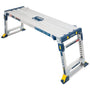 Werner 79023 verstellbare Pro Arbeitsbühne Work & Access silber: Höhenverstellbare Plattform für sichere Arbeit auf variabler Höhe.