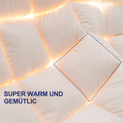 Uniency Daunendecke Ganzjahres Warm 135x200 cm - 1100g