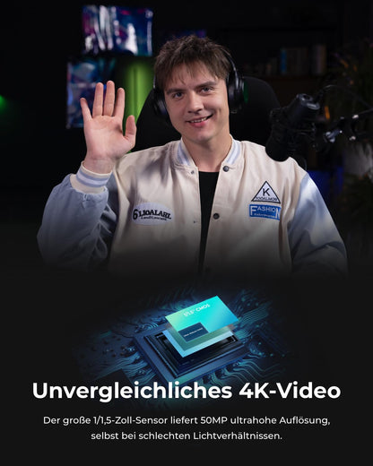OBSBOT Tiny 2 PTZ 4K Webcam – KI-Tracking & Gestensteuerung