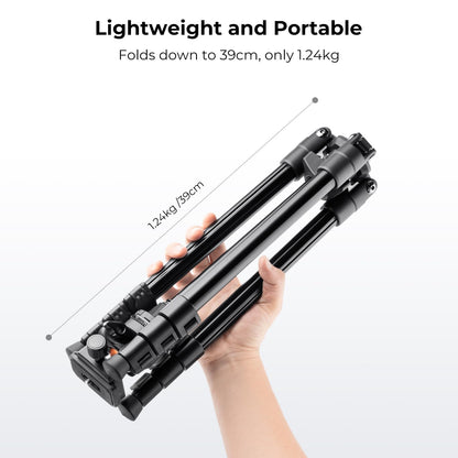 K&F Concept O234A1 Kamerastativ, Aluminium-Reisestativ 163 cm