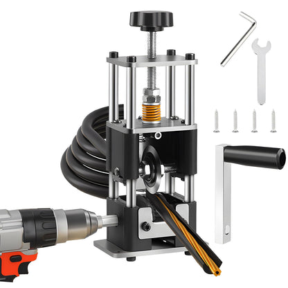 Wlihahancp Kabelschälmaschine mit Federverstellung für 1-25 mm, Aluminiumrahmen, Handkurbel