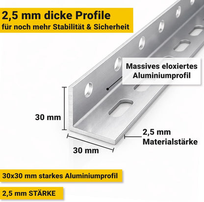 avoltik Balkonkraftwerk Halterung 2er-Set Aluminium 0–90° verstellbar