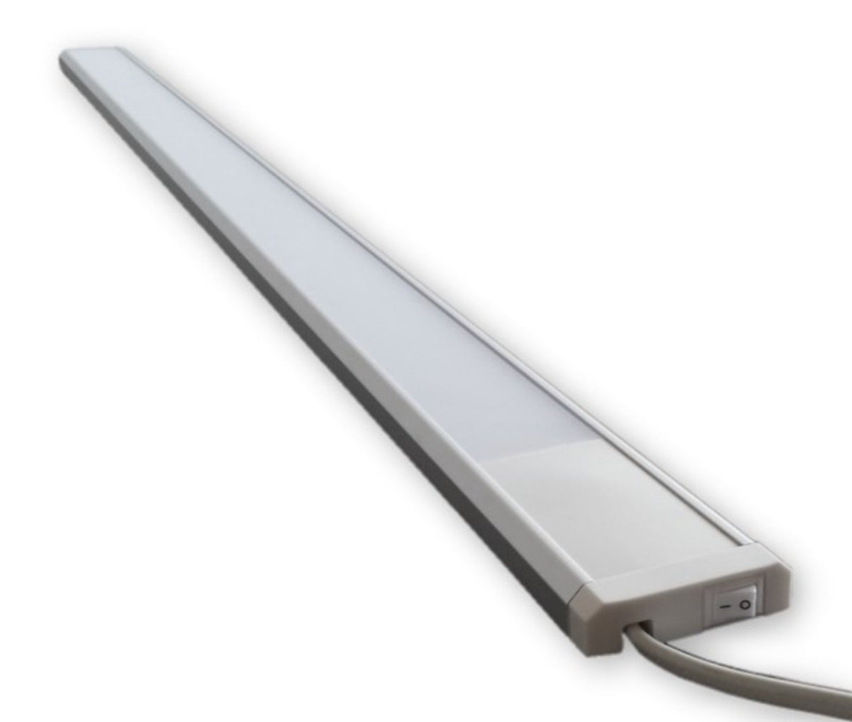 LICHT DISCOUNT LED Lichtleiste S47 Unterbauleuchte 120 cm warmweiss aus Aluminium, flache Bauweise