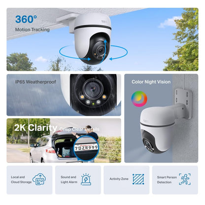 Tapo C510W WLAN Überwachungskamera für den Aussenbereich, 2er-Pack