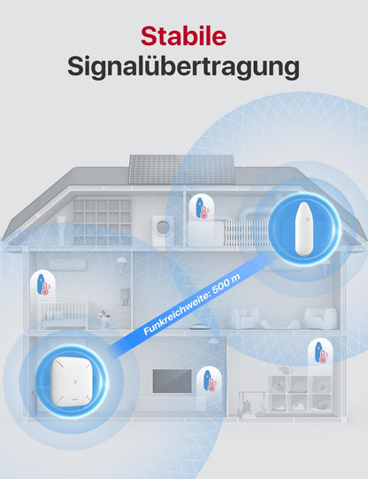 X-Sense WLAN Thermo-Hygrometer STH55 mit 4 Sensoren und Basisstation