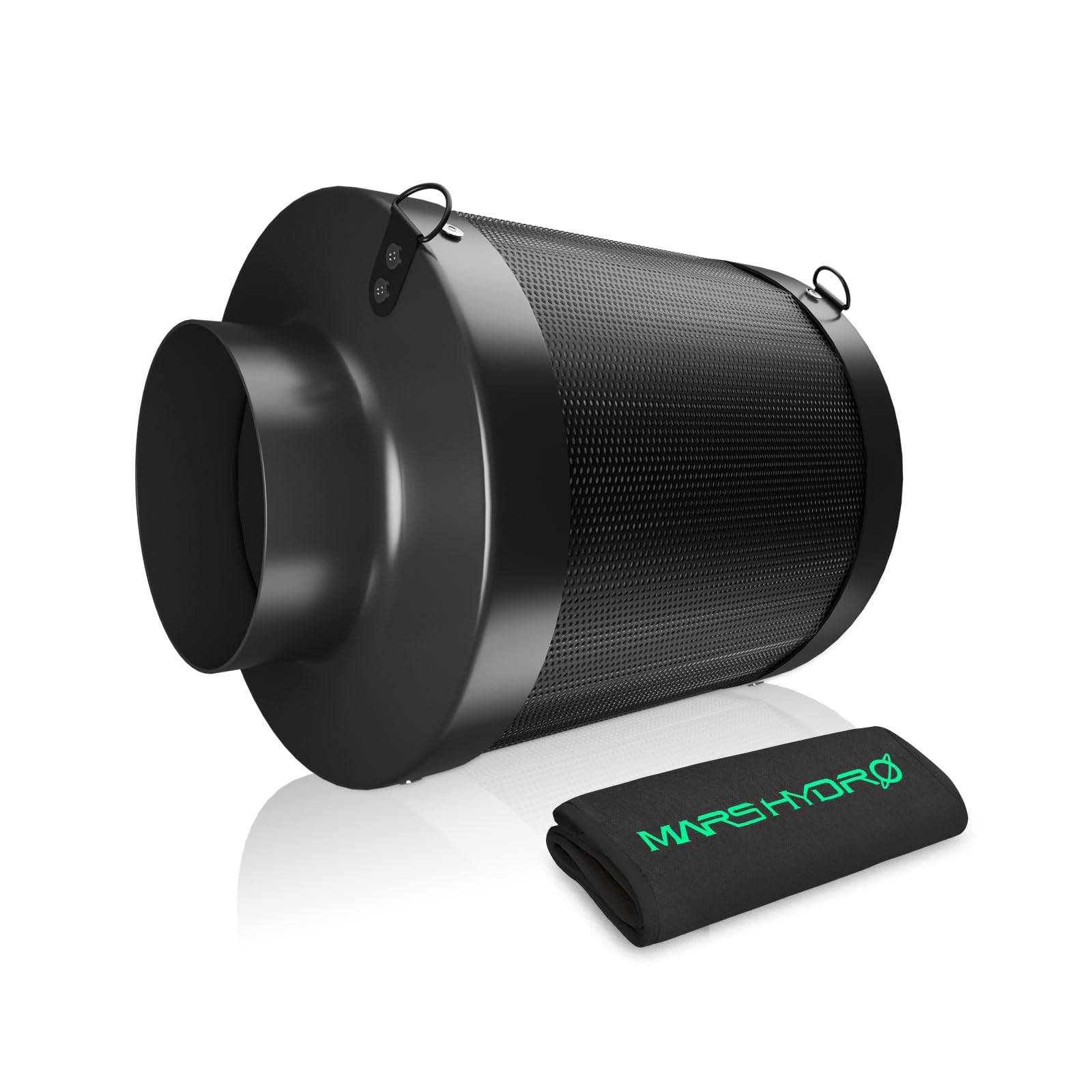 MARS HYDRO Aktivkohlefilter Growzelt Geruchskontrolle - 150mm, zylindrisch, schwarz, absorbiert Gerüche in Growzelten.