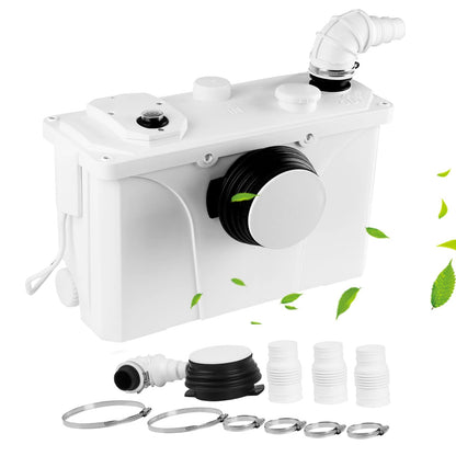 Vigevee Hebeanlage Schmutzwasserpumpe 700W, 190 L/min, 39 dB, weisses Kunststoffgehäuse