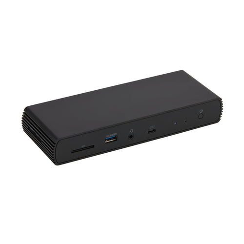 Amazon Basics Thunderbolt 4/USB 4 Pro-Dockingstation – Schwarz. Rechteckig. Erweitert Laptop-Port-Anschlussmöglichkeiten zur Verbindung von Peripheriegeräten.