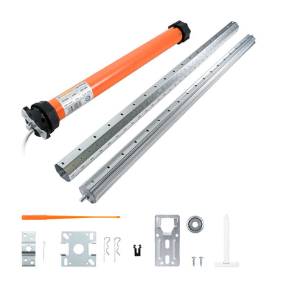 3T-MOTORS Rolladenmotor Komplettset 20 Nm SW60 bis 190 cm. Zylindrischer Motor für Rollläden mit SW60 Welle.