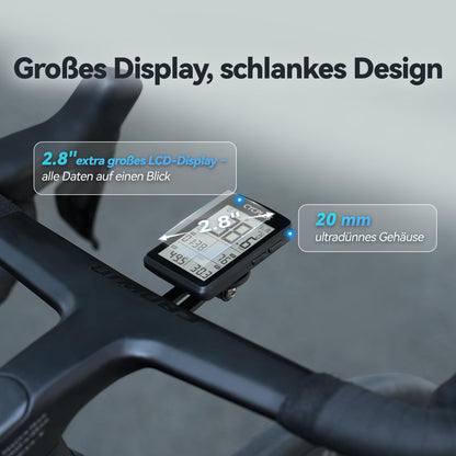CYCPLUS M3 GPS Fahrradcomputer, ANT+ & Bluetooth, 100 h Akkulaufzeit