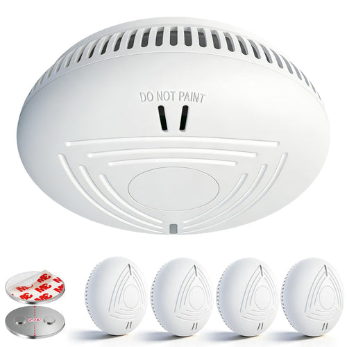 Daytech Rauchmelder AJ-762 mit 10-Jahres-Batterie, 4er-Set – mit Magnethalterung zur Montage ohne Bohren