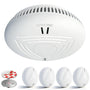 Daytech Rauchmelder AJ-762 mit 10-Jahres-Batterie, 4er-Set – mit Magnethalterung zur Montage ohne Bohren