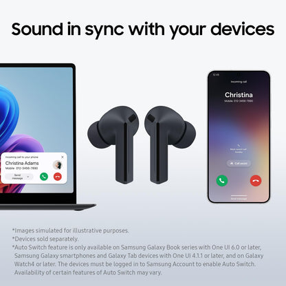 Samsung Galaxy Buds3 FE Bluetooth-Kopfhörer mit ANC, Grau