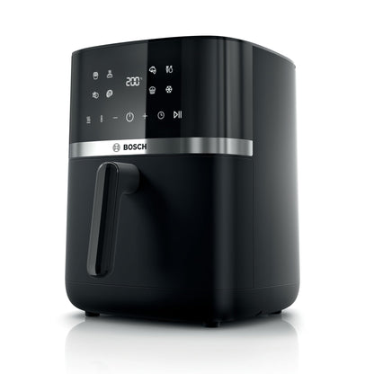Bosch Serie 4 Heissluftfritteuse XL 6.1L Schwarz MAF462B0. Schwarzes, kompaktes Gerät zum fettarmen Frittieren und Garen.