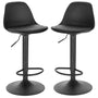 EUGAD Barhocker 2er Set, PU Schwarz. Drehbar, höhenverstellbar. Dient zum Sitzen an Theken und Bars.