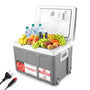 TZS First Austria Kühlbox 45L elektrisch 12V/230V – Grau mit Rollen. Rechteckige Form, kühlt mobil Getränke und Lebensmittel.