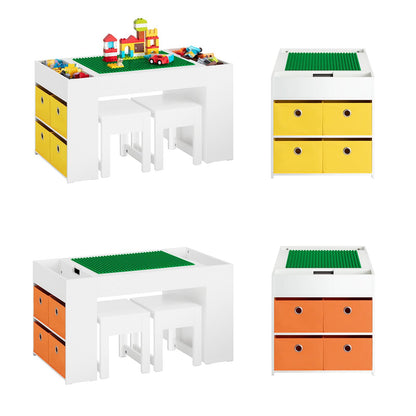 SoBuy Kindersitzgruppe KMB75-W mit Stauraum – Weiss