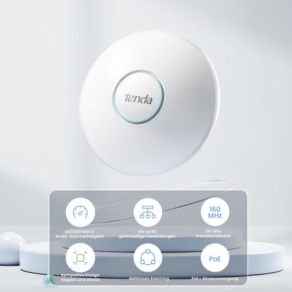 Tenda i27 AX3000 WiFi 6 Access Point mit PoE, Dualband
