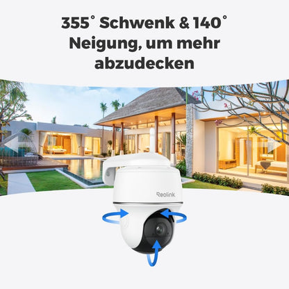 Reolink Argus PT Lite 2K WLAN Überwachungskamera mit Solarpanel