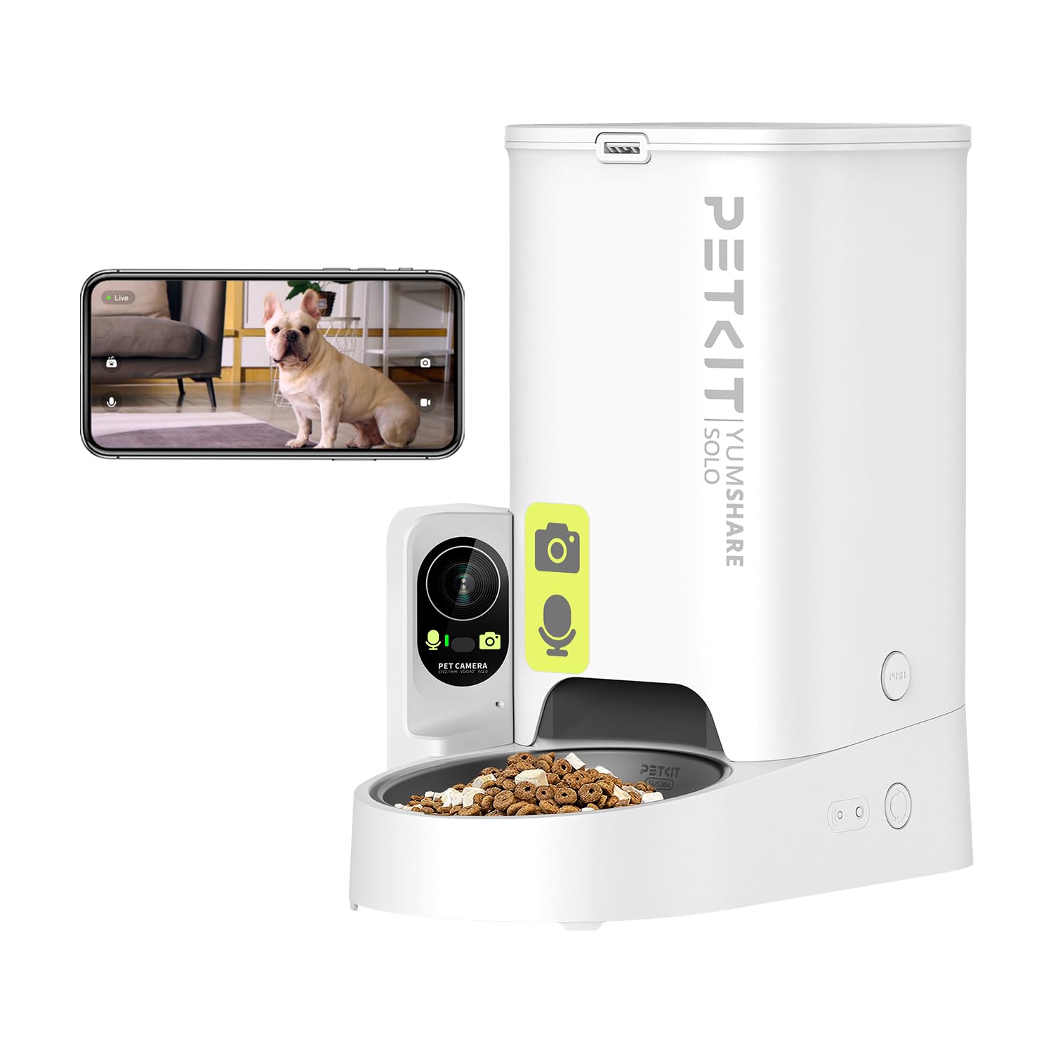 PETKIT KI Futterautomat Kamera 3L – Smart für Katze & Hund. Futterspender mit Kamera. Automatische Futterausgabe und Tierüberwachung.