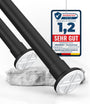 MEISENBERG Gardinenstange ohne Bohren, Teleskop, 360–410 cm, schwarz, Stahl, Ø 32 mm