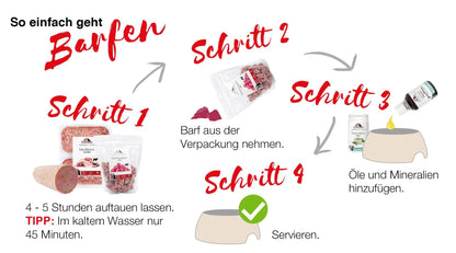 Tackenberg Barf Menü Rindfleisch mit Gemüse, Hundefutter, 14 x 500 g