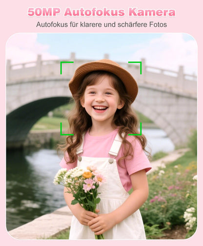 EJXHKNF M03 Digitalkamera 50MP Kompaktkamera 1080P mit 16x Zoom, Rosa