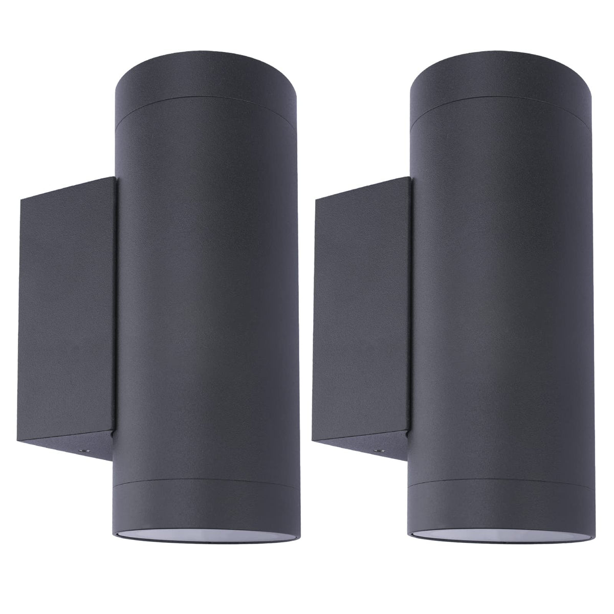 Klighten Wandleuchte GU10 IP65 Up & Down Aussen Anthrazit 2er-Set aus mattem Aluminium