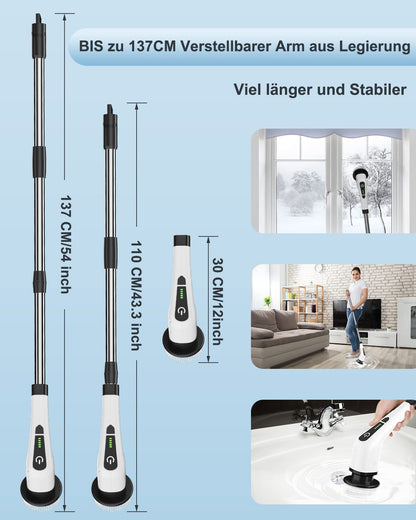 Leebein Elektrische Reinigungsbürste ANS-8050 mit 8 Bürstenköpfen