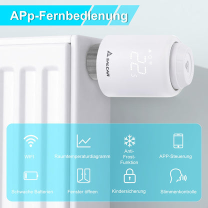 SALCAR TRV603 Smartes Heizkörperthermostat WiFi programmierbar