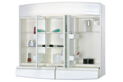 Sieper Topas Eco Spiegelschrank LED Beleuchtung 60 cm Weiss mit Steckdose