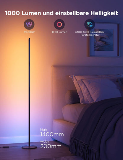 Govee Smarte RGBICW LED Stehlampe - 2er-Set Schwarz