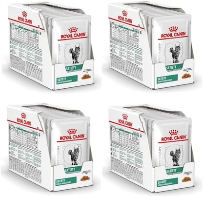 Royal Canin Veterinary Satiety Weight Management Nassfutter - Katze 4x12x85g. Portionsbeutel für Gewichtsreg. u. Sättigung.