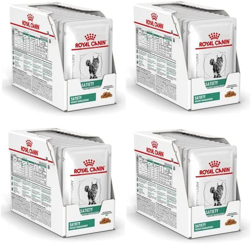 Royal Canin Veterinary Satiety Weight Management Nassfutter - Katze 4x12x85g. Portionsbeutel für Gewichtsreg. u. Sättigung.
