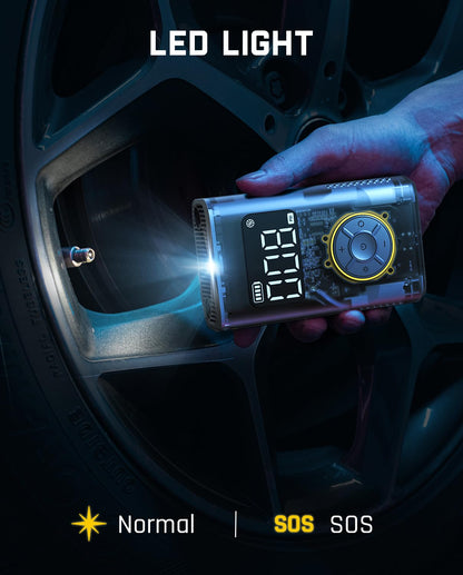 Fanttik X9 Pro Elektrische Luftpumpe, 150 PSI, Mechanisches Grau
