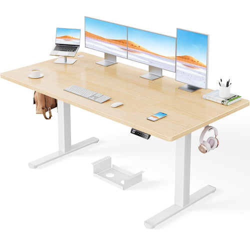 ErGear Elektrischer Schreibtisch Höhenverstellbar - 160x80cm. Bietet ergonomische Arbeitsplatzgestaltung für flexible Sitz-Steh-Positionen.